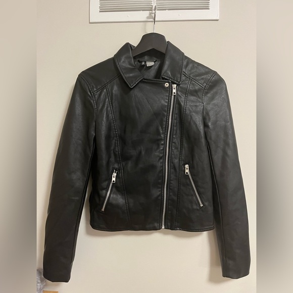 H&M Faux Leather Jacket - Size US 4 - Picture 2 of 3